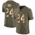 Wholesale Cheap Nike Raiders #24 Marshawn Lynch Olive/Gold Men's Stitched NFL Limited 2017 Salute To Service Jersey