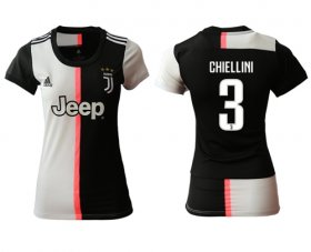 Wholesale Cheap Women\'s Juventus #3 Chiellini Home Soccer Club Jersey