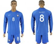Wholesale Cheap France #8 Payet Home Long Sleeves Soccer Country Jersey