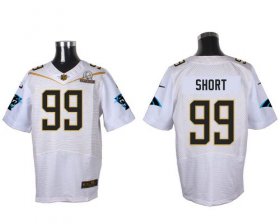Wholesale Cheap Nike Panthers #99 Kawann Short White 2016 Pro Bowl Men\'s Stitched NFL Elite Jersey