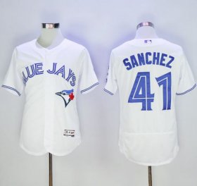 Wholesale Cheap Blue Jays #41 Aaron Sanchez White Flexbase Authentic Collection Stitched MLB Jersey