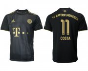 Wholesale Cheap Men 2021-2022 Club Bayern Munchen away aaa version black 11 Adidas Soccer Jersey