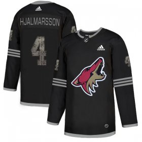 Wholesale Cheap Adidas Coyotes #4 Niklas Hjalmarsson Black Authentic Classic Stitched NHL Jersey