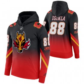 Wholesale Cheap Calgary Flames #88 Jarome Iginla Adidas Reverse Retro Pullover Hoodie Black