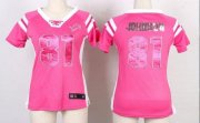 Wholesale Cheap Nike Lions #81 Calvin Johnson Pink Women's Stitched NFL Elite Draft Him Shimmer Jersey