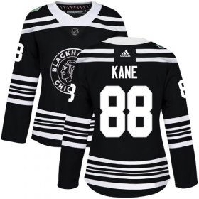 Wholesale Cheap Adidas Blackhawks #88 Patrick Kane Black Authentic 2019 Winter Classic Women\'s Stitched NHL Jersey