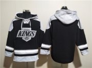 Cheap Men's Los Angeles Kings Blank Black Ageless Must-Have Lace-Up Pullover Hoodie