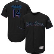 Wholesale Cheap marlins #14 Martin Prado Black Flexbase Authentic Collection Stitched MLB Jersey