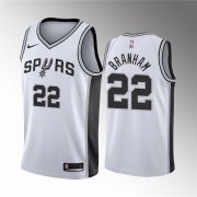 Wholesale Cheap Men' San Antonio Spurs #22 Malaki Branham White Association Edition Stitched Jersey