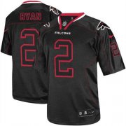 Wholesale Cheap Nike Falcons #2 Matt Ryan Lights Out Black Men's Stitched NFL Elite Jersey