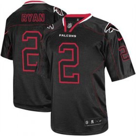 Wholesale Cheap Nike Falcons #2 Matt Ryan Lights Out Black Men\'s Stitched NFL Elite Jersey