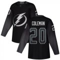 Cheap Adidas Lightning #20 Blake Coleman Black Alternate Authentic Stitched NHL Jersey