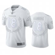 Wholesale Cheap Denver Broncos #18 Peyton Manning Men's Nike Platinum NFL MVP Limited Edition Jersey