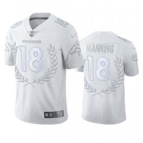 Wholesale Cheap Denver Broncos #18 Peyton Manning Men\'s Nike Platinum NFL MVP Limited Edition Jersey