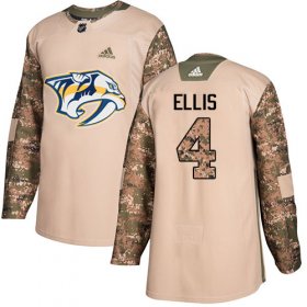 Wholesale Cheap Adidas Predators #4 Ryan Ellis Camo Authentic 2017 Veterans Day Stitched NHL Jersey