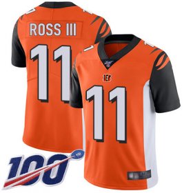 Wholesale Cheap Nike Bengals #11 John Ross III Orange Alternate Men\'s Stitched NFL 100th Season Vapor Limited Jersey