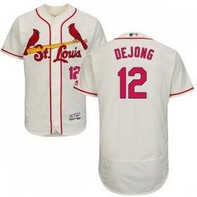 Wholesale Cheap Cardinals #12 Paul DeJong Cream Flexbase Authentic Collection Stitched MLB Jersey