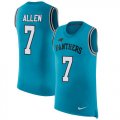 Wholesale Cheap Nike Panthers #7 Kyle Allen Blue Alternate Men's Stitched NFL Limited Rush Tank Top Jersey