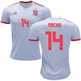 Wholesale Cheap Spain #14 Nacho Away Soccer Country Jersey
