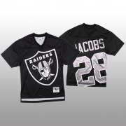 Wholesale Cheap NFL Las Vegas Raiders #28 Josh Jacobs Black Men's Mitchell & Nell Big Face Fashion Limited NFL Jersey