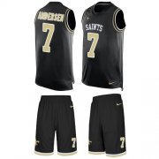 Wholesale Cheap Nike Saints #7 Morten Andersen Black Team Color Men's Stitched NFL Limited Tank Top Suit Jersey