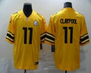 Wholesale Cheap Men's Pittsburgh Steelers #11 Chase Claypool Gold 2019 Inverted Legend Stitched NFL Nike Limited Jersey