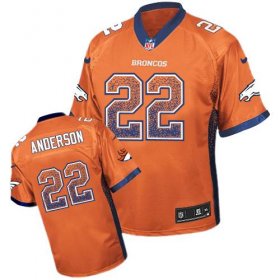 Wholesale Cheap Nike Broncos #22 C.J. Anderson Orange Team Color Men\'s Stitched NFL Elite Drift Fashion Jersey