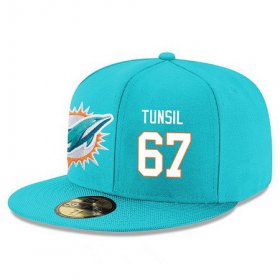 Wholesale Cheap Miami Dolphins #67 Laremy Tunsil Snapback Cap NFL Player Aqua Green with White Number Stitched Hat