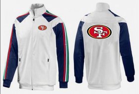 Wholesale Cheap NFL San Francisco 49ers Team Logo Jacket White_2