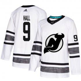 Wholesale Cheap Adidas Devils #9 Taylor Hall White Authentic 2019 All-Star Stitched Youth NHL Jersey