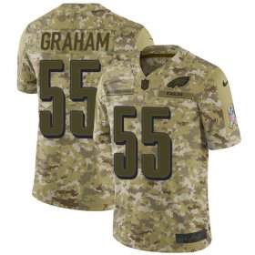 Wholesale Cheap Nike Eagles #55 Brandon Graham Camo Youth Stitched NFL Limited 2018 Salute to Service Jersey