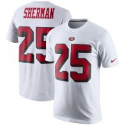 Wholesale Cheap Nike San Francisco 49ers #25 Richard Sherman Color Rush 2.0 Name & Number T-Shirt White