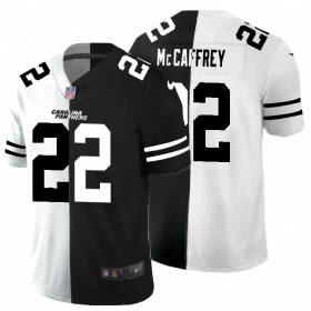 Cheap Carolina Panthers #22 Christian McCaffrey Men\'s Black V White Peace Split Nike Vapor Untouchable Limited NFL Jersey