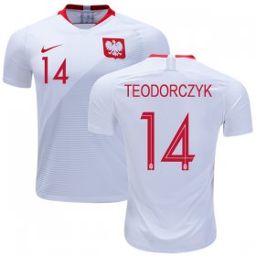 Wholesale Cheap Poland #14 Teodorczyk Home Soccer Country Jersey