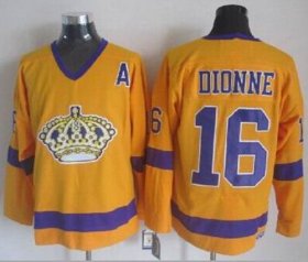 Wholesale Cheap Kings #16 Marcel Dionne Yellow CCM Throwback Stitched NHL Jersey