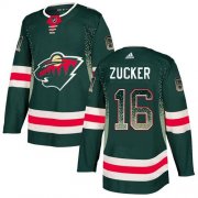 Wholesale Cheap Adidas Wild #16 Jason Zucker Green Home Authentic Drift Fashion Stitched NHL Jersey