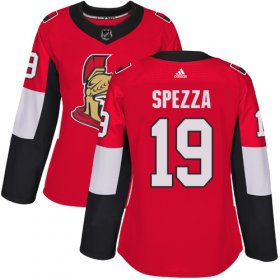 Wholesale Cheap Adidas Senators #19 Jason Spezza Red Home Authentic Women\'s Stitched NHL Jersey