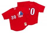 Wholesale Cheap Mitchell And Ness 1989 Expos #30 Tim Raines Red Throwback Stitched MLB Jersey