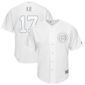 Wholesale Cheap Cubs #17 Kris Bryant White \"KB\" Players Weekend Cool Base Stitched MLB Jersey