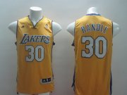 Wholesale Cheap Los Angeles Lakers #30 Julius Randle Revolution 30 Swingman Yellow Jersey