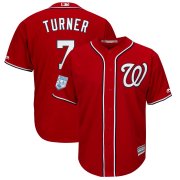 Wholesale Cheap Nationals #7 Trea Turner Red 2019 Spring Training Cool Base Stitched MLB Jersey