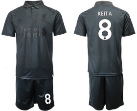 Wholesale Cheap Liverpool #8 Keita Black Soccer Club Jersey
