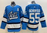 Wholesale Cheap Adidas Jets #55 Mark Scheifele Blue Alternate Authentic Stitched NHL Jersey