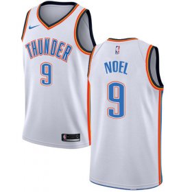 Wholesale Cheap Nike Thunder #9 Nerlens Noel White NBA Swingman Association Edition Jersey