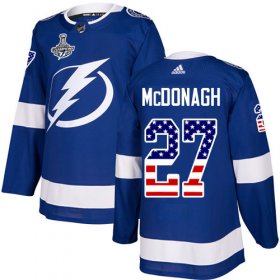 Cheap Adidas Lightning #27 Ryan McDonagh Blue Home Authentic USA Flag Youth 2020 Stanley Cup Champions Stitched NHL Jersey