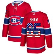 Wholesale Cheap Adidas Canadiens #65 Andrew Shaw Red Home Authentic USA Flag Stitched NHL Jersey