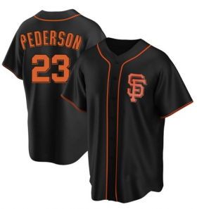 Wholesale Cheap Men\'s San Francisco Giants #23 Joc Pederson Black Alternate Nike Jersey