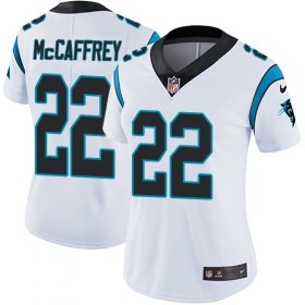Wholesale Cheap Nike Panthers #22 Christian McCaffrey White Women\'s Stitched NFL Vapor Untouchable Limited Jersey