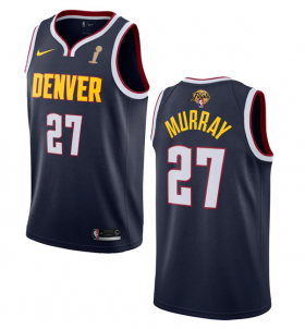 Wholesale Cheap Men\'s Denver Nuggets #27 Jamal Murray Navy 2023 Finals Champions Icon Edition Stitched Basketball Jersey