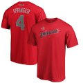 Wholesale Cheap American League #4 George Springer Majestic 2019 MLB All-Star Game Name & Number T-Shirt - Red